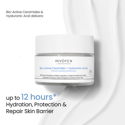 Invoyen Hydrating Moisturizer enriched with Bio-Active Ceramides and Hyaluronic Acid for intense skin hydration